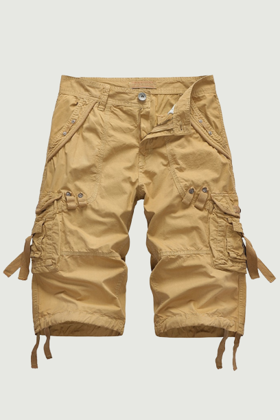 Summer Cargo Shorts Men Casual Workout Military Army Men Shorts Multi-pockets Calf-length Short Homme Men Clothing