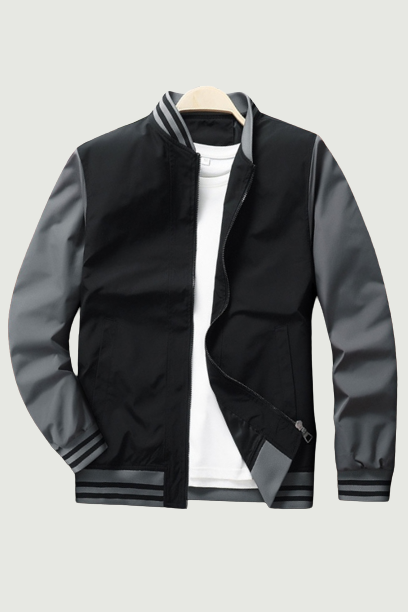 Casual Mens Bomber Jackets Patchwork Fashion Outdoor Windbreaker Baseball Jackets Men Coat