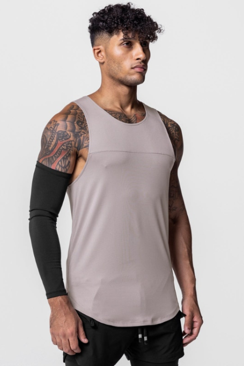 Summer Men Stretch Sleeveless Vest Men Gym