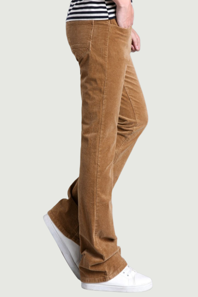 Men Casual Pants Micro Flare Pants Corduroy Pants Slim Classic Designer