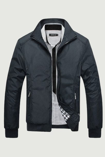 Spring Autumn Casual Mens Jackets Clothing Stand Collar Bomber Jacket Male Outerwear