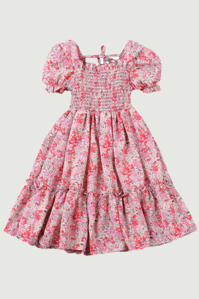 Baby Girl Summer Bohemia Dot Flower Dress Children Girl Beach Wear Dresses