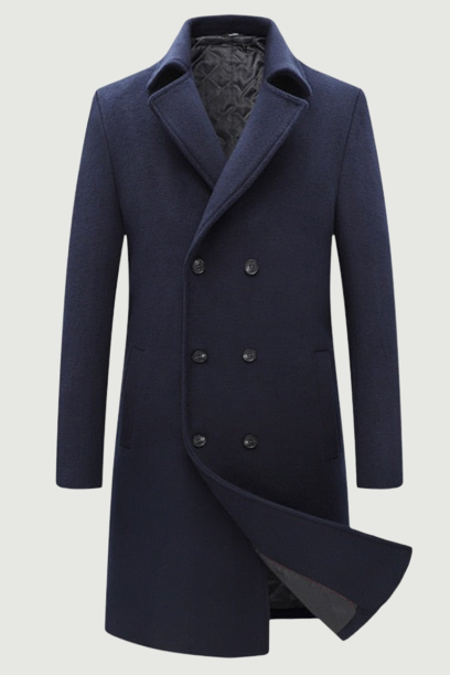 Autumn winter men woolen jackets long thicken trench warm leisure blend overcoats