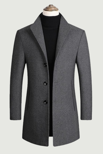 Men Wool Blends Coats Autumn Winter Solid Men Wool Jacket Smart Casual Male Turn Down Collar Coats Clothing