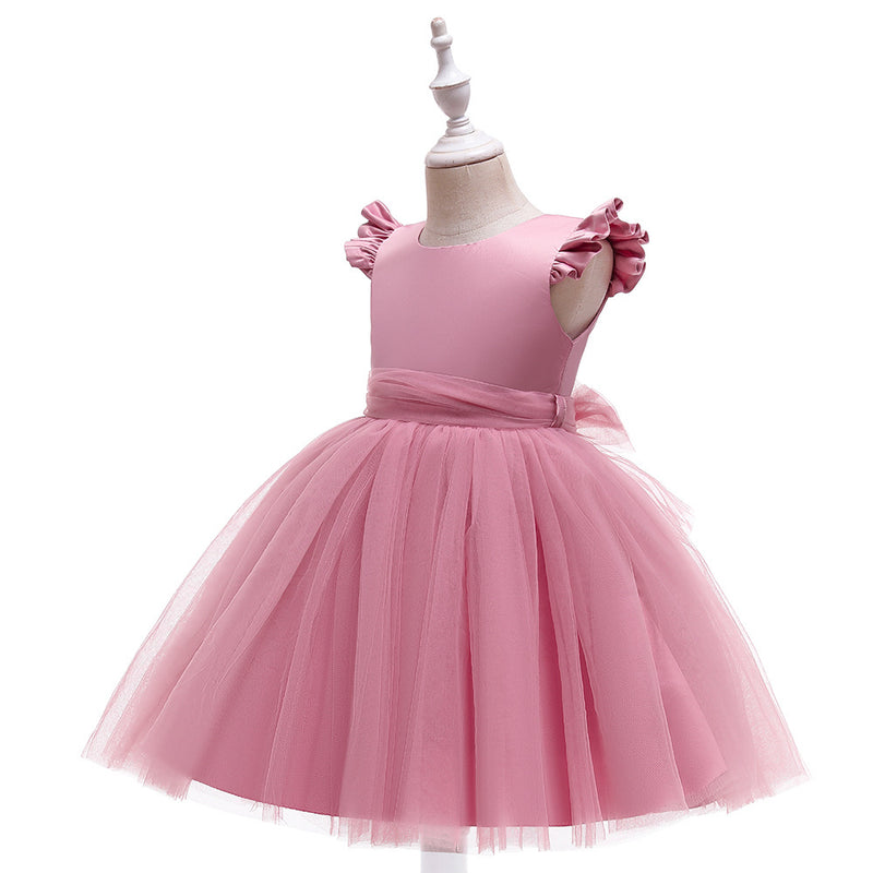 Gold Tulle Princess Dress for Girl First Birthday Party Dress Kids Clothes Christmas Dress