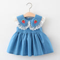 Enfants fille princesse robe de mariée enfant en bas âge bébé enfants filles col claudine été dentelle princesse robes vêtements