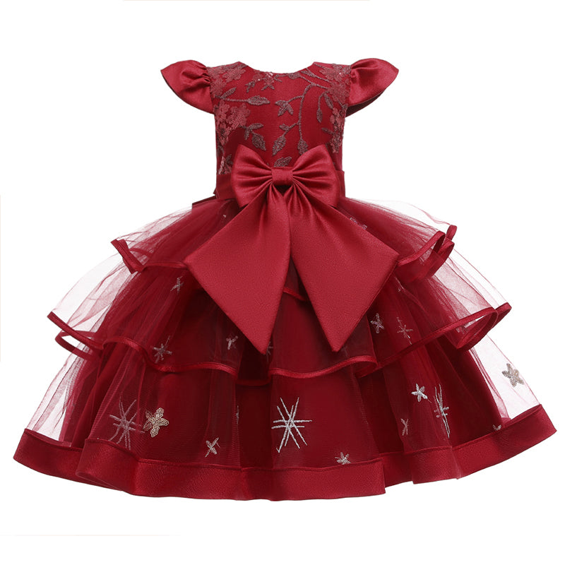 Dress For Girls Wedding Party Dresses Kids Princess Christmas Dress Children Girls Clothing Baby Girls Flower Striped