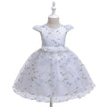 Children's dress bride's flower girl dress baby short-sleeved floral princess