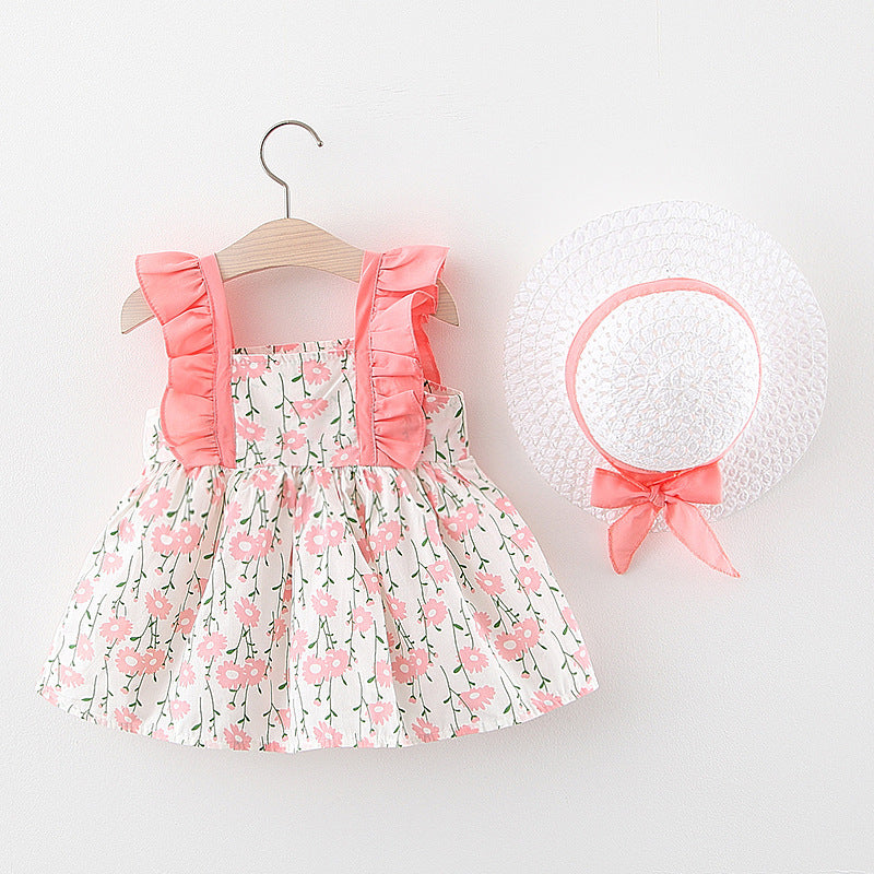 Summer Newborn Baby Girl Dress Infant Casual Princess Dresses for Girls Birthday Dress With Hat Clothing Outfits