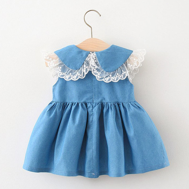 Enfants fille princesse robe de mariée enfant en bas âge bébé enfants filles col claudine été dentelle princesse robes vêtements