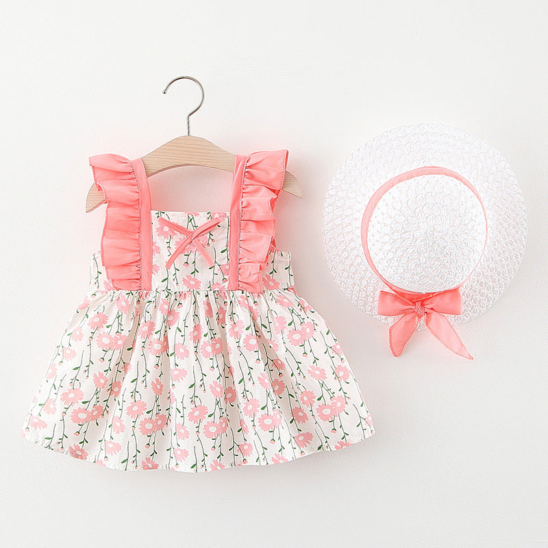 Summer Newborn Baby Girl Dress Infant Casual Princess Dresses for Girls Birthday Dress With Hat Clothing Outfits