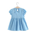 Baby Dress Kids Girls Ruffles Children's Bubble Sleeve Frilly Doll Collar Short Dress Princess Dresses Casual Clothes