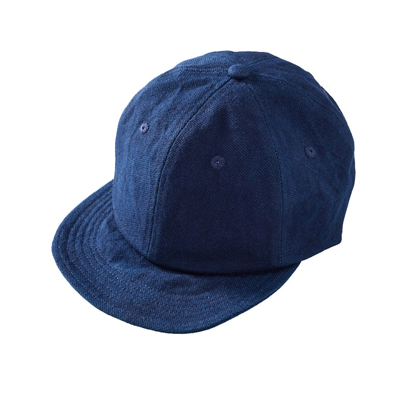 Retro Plant Indigo Hats Men Blue Dyeing Adjustable Sun Hat Women Teens Vintage Casual Unisex