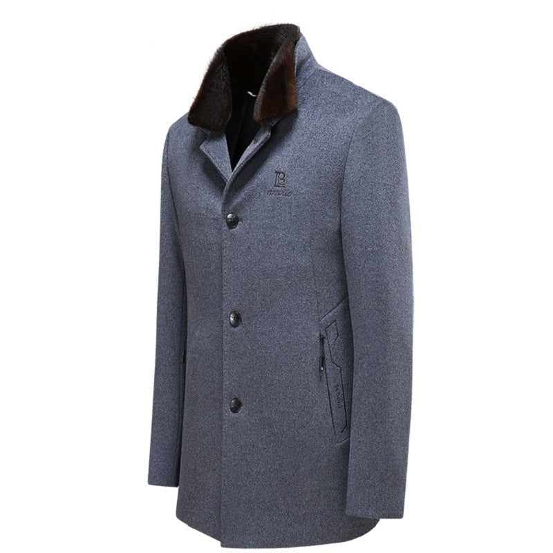 Autumn winter trench coat men ticked jackets