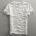 Men Summer Cotton Slim Fit Tees O-Neck Short Sleeve Solid Minimalism Classical Male Casual T-shirt