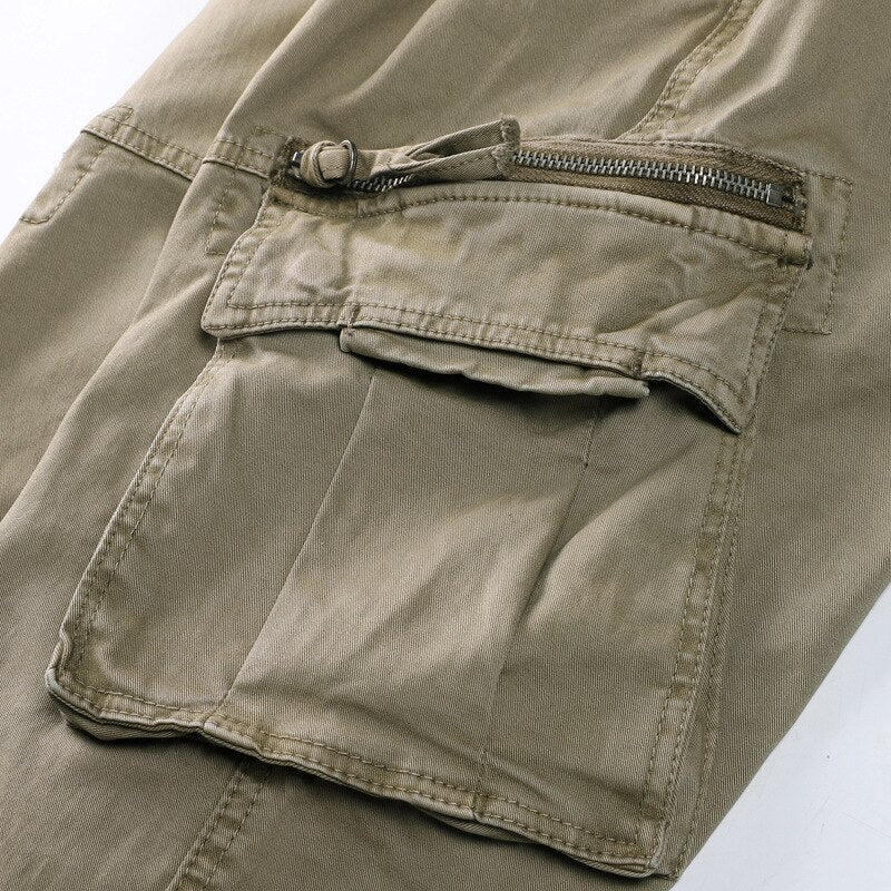 Cargo Pants For Men Multi-Pocket Sport Outdoor Tracksuit Casual Slim Fit Handsome Male Trousers