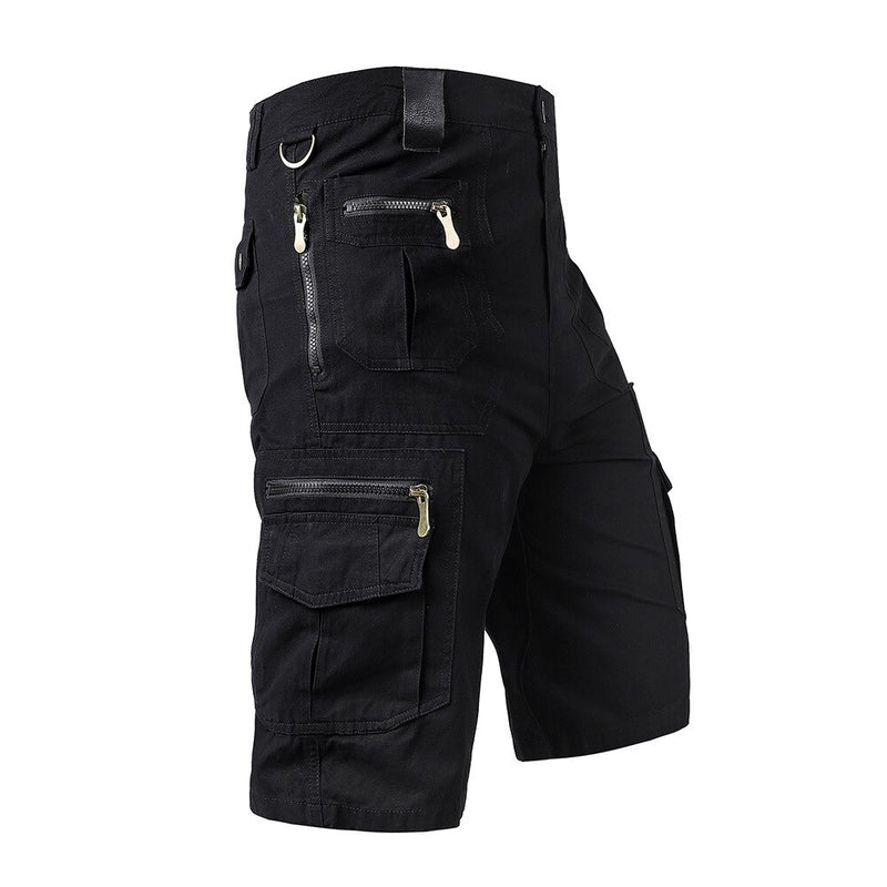 Men Cargo Shorts Straight Loose Cotton Multi-Pocket Summer Sport Casual Tracksuit Trend High Quality Calf-Length Pants Male