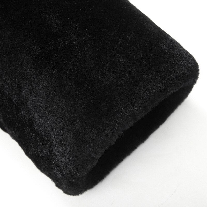 Real Fur Coat Men Lamb Fur and Sheep Leather Maxi Coat Mens Shearling Jacket Black Mens Winter Woolen Coat