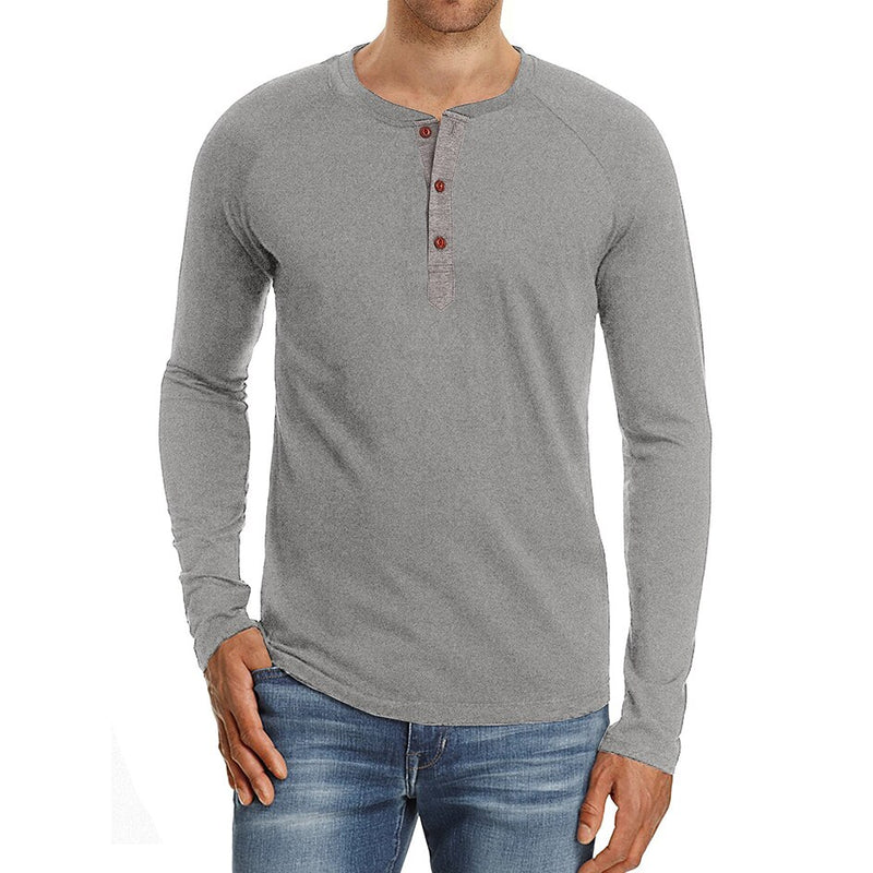 Cotton T-Shirts Spring Autumn Men Long Sleeve Pullover Clothing