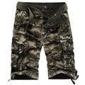 Men Camouflage Shorts Summer Cotton Loose Multi-pocket Thin Casual Special Forces Wear-resistant Training Shorts