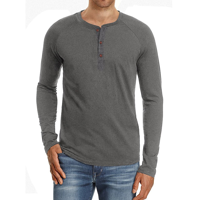 Cotton T-Shirts Spring Autumn Men Long Sleeve Pullover Clothing