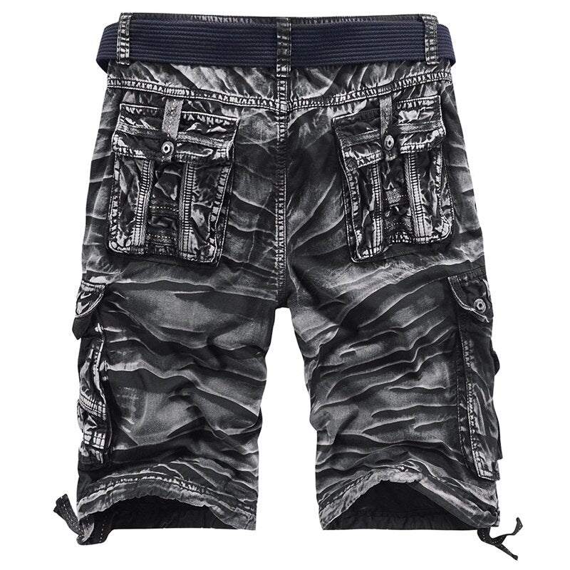 Men Camouflage Shorts Summer Cotton Loose Multi-pocket Thin Casual Special Forces Wear-resistant Training Shorts