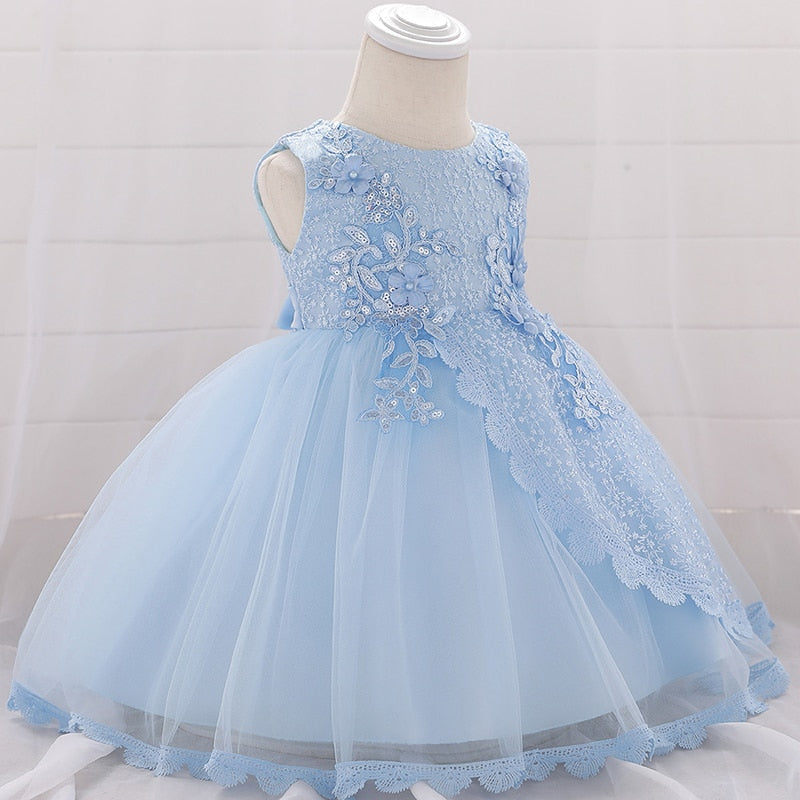 Christmas Celebration Christening First Birthday Dress Baby Girl Party Flower Dresses Child Princess Dress