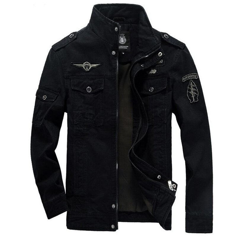 Army Military Jacket Men Spring Autumn Cotton Washed Coat Multi-pocket Pilot Bomber Tactical Flight Jackets