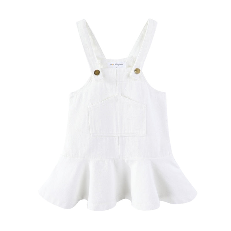 Plain Pinafore Mini Dress Toddler Girl Spring Clothes