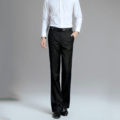 Men Spring And Summer Micro-Flared Trousers Slim Casual Pants