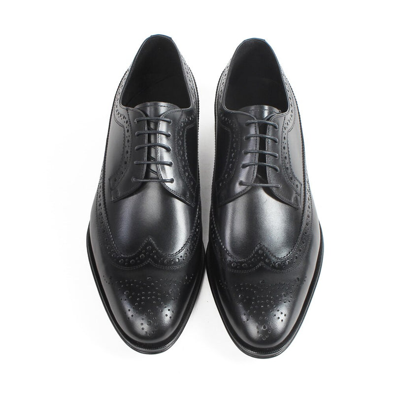 Handmade Blake Shoes Men Black Full Brogue Shoe Wedding Office Formal Footwear