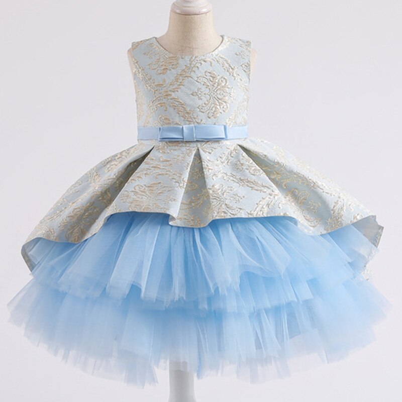 Summer Embroidery Twins Costumes Tutu Dress Dress For Baby Girl Ceremony Princess Dress Party Opening Dresses