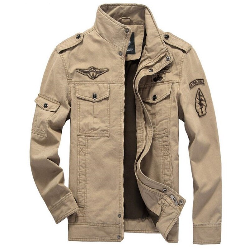 Army Military Jacket Men Spring Autumn Cotton Washed Coat Multi-pocket Pilot Bomber Tactical Flight Jackets