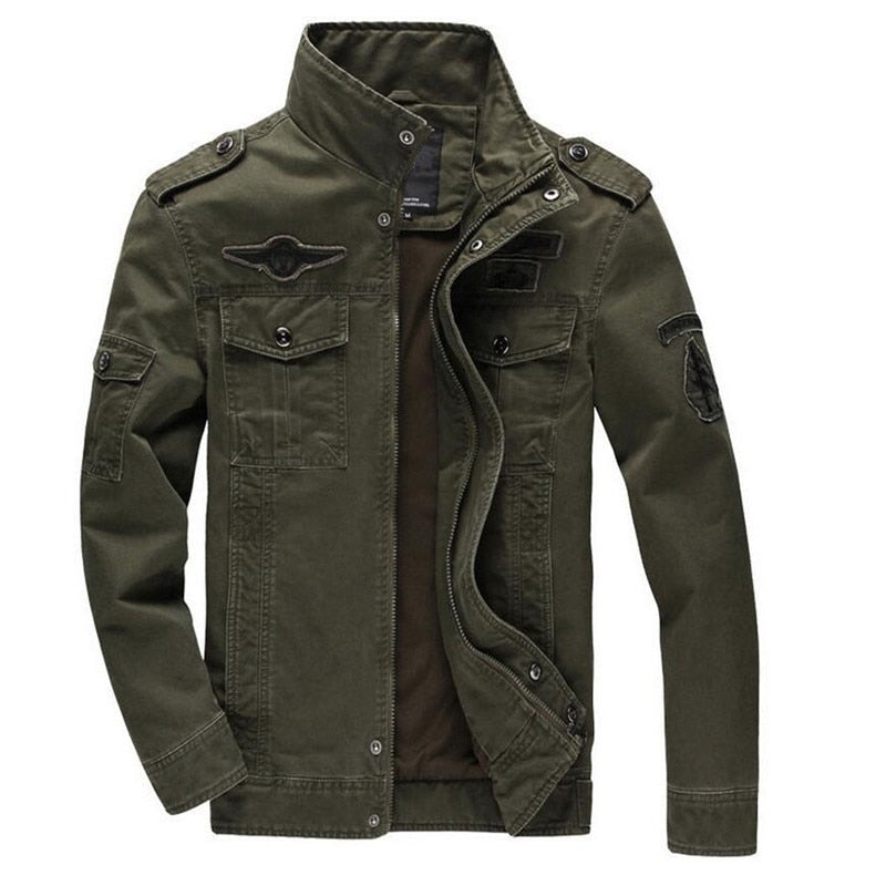 Army Military Jacket Men Spring Autumn Cotton Washed Coat Multi-pocket Pilot Bomber Tactical Flight Jackets