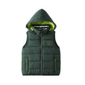 Vest Jacket with Hood Fun Warm Midweight Outerwear for Kids Clothes Solid Coats Winter