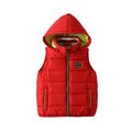 Vest Jacket with Hood Fun Warm Midweight Outerwear for Kids Clothes Solid Coats Winter