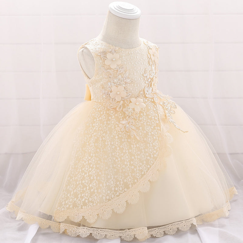 Christmas Celebration Christening First Birthday Dress Baby Girl Party Flower Dresses Child Princess Dress