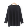 Women Clothing Sweaters Autumn Winter New Jumper Slim O-Neck Long Sleeve Split Knitted Pullovers