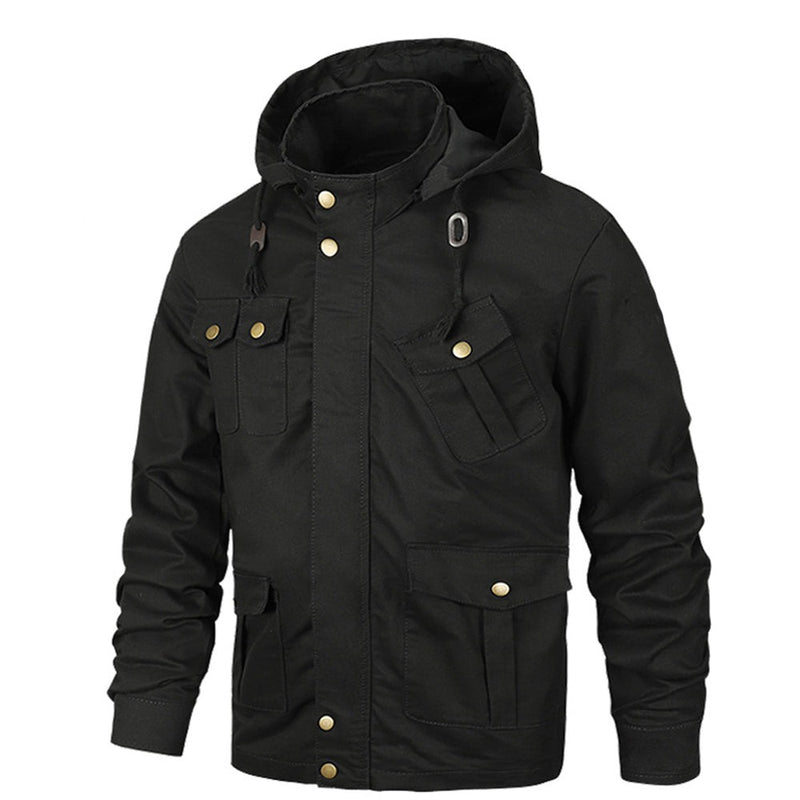 Military Jacket Men Hooded Cotton Pilot Jacket Coat Army Men Bomber Jackets Cargo Flight Jacket Male