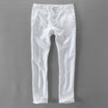 Men Spring Summer Style Simple Linen Solid Casual Pant Male Leisure Straight Trousers