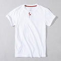 Summer Men Short Sleeve T-Shirts Cotton Casual Simple Handsome Youth Solid Slim Fit Tees