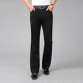 Men Spring/Summer New Micro Flare Jeans Mid-Waist Slim Black Casual Pants