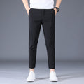Summer Ankle Length Suit Pants Trousers For Male Ice Silk Thin Man Formal