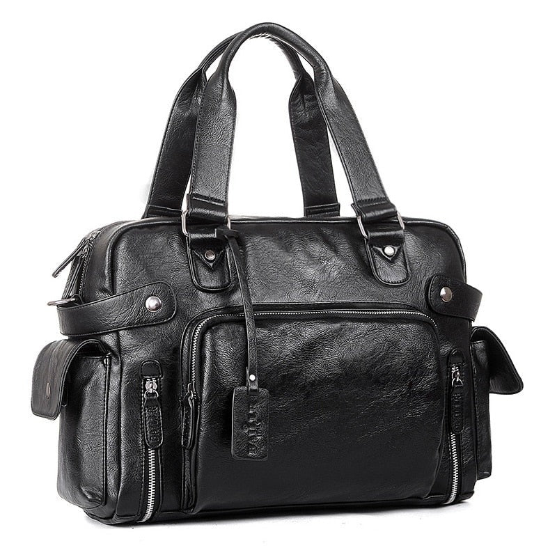 Designer Travel Bag Leather Handbags Men Casual Tote For Men Large-Capacity Portable Shoulder Bags