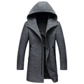 Winter Wool Coat Men Wool Jacket Men High Quality Hooded Mens