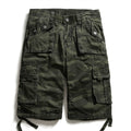 Mens Military Cargo Shorts Summer Army Green Cotton Shorts Men Loose Multi-Pocket Shorts Casual Trouser