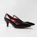 Women Summer Pumps Black High Heel Ladies Business Shoes Genuine Leather Pointed Toe Handmade