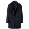 Men Wool Coat Double-sided Cashmere Coat Winter Casual Solid Wool Long Coats