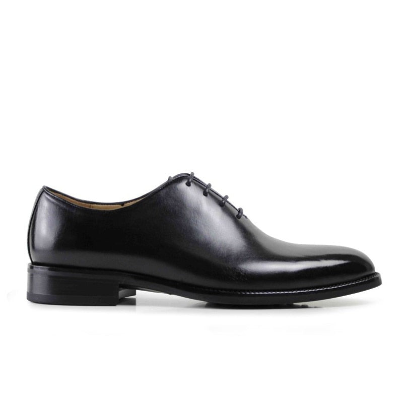 Classic Black Male Genuine leather shoe Formal work Business Office Original Designer dress shoe Mens Oxford Shoes