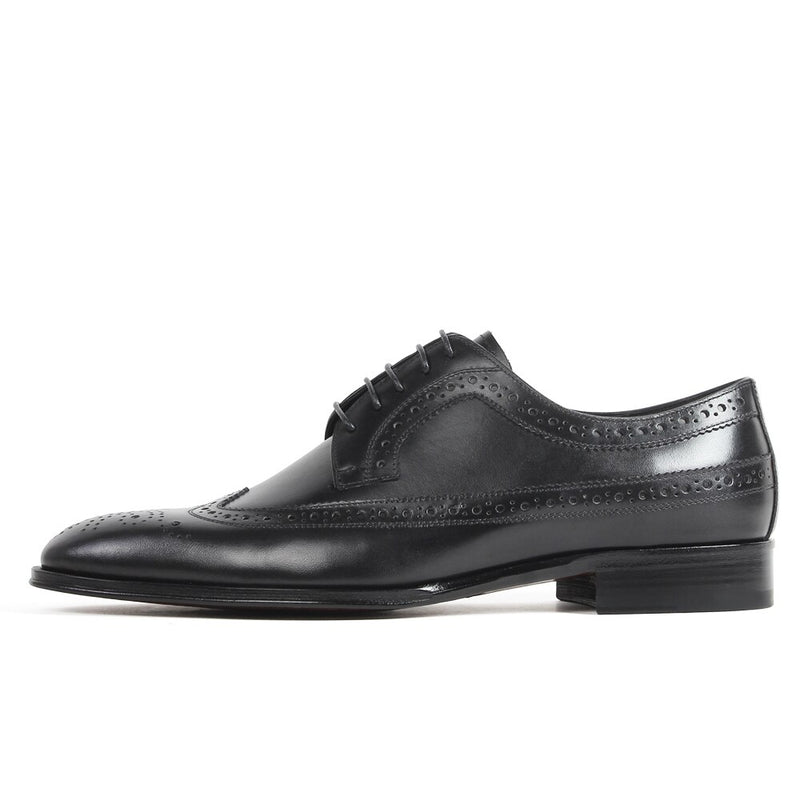 Handmade Blake Shoes Men Black Full Brogue Shoe Wedding Office Formal Footwear